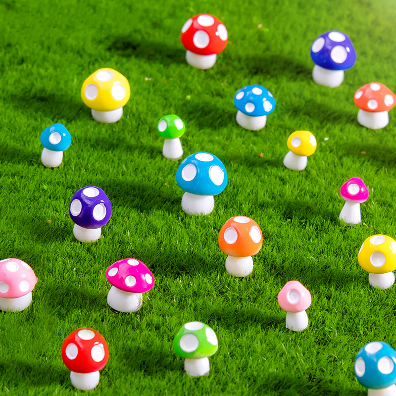 Home Decor Za - 20 stks Mini Paddestoel Hars Beeldje