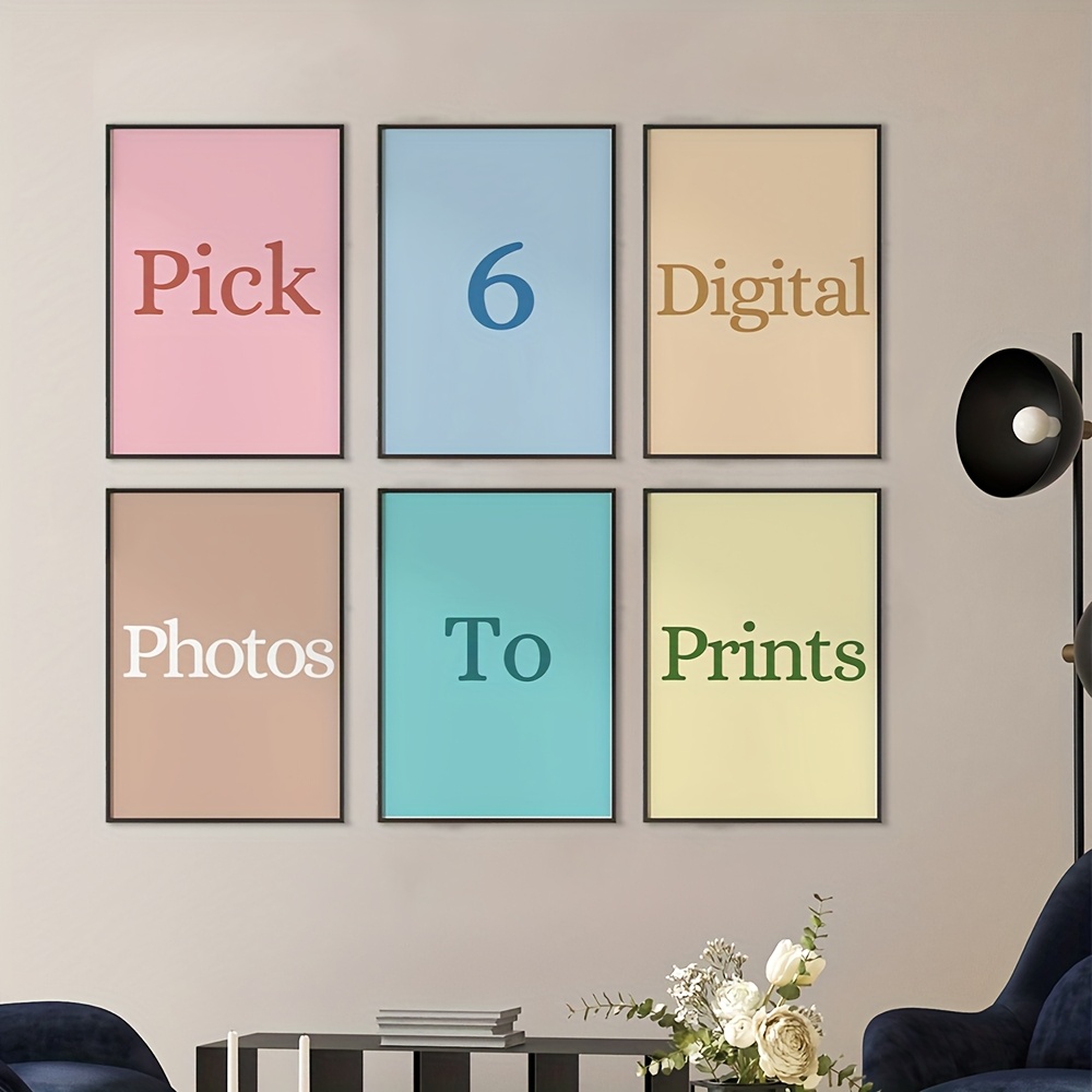 Home Decor Theme - 6 stks/set Gepersonaliseerde Custom Canvas Afdrukken