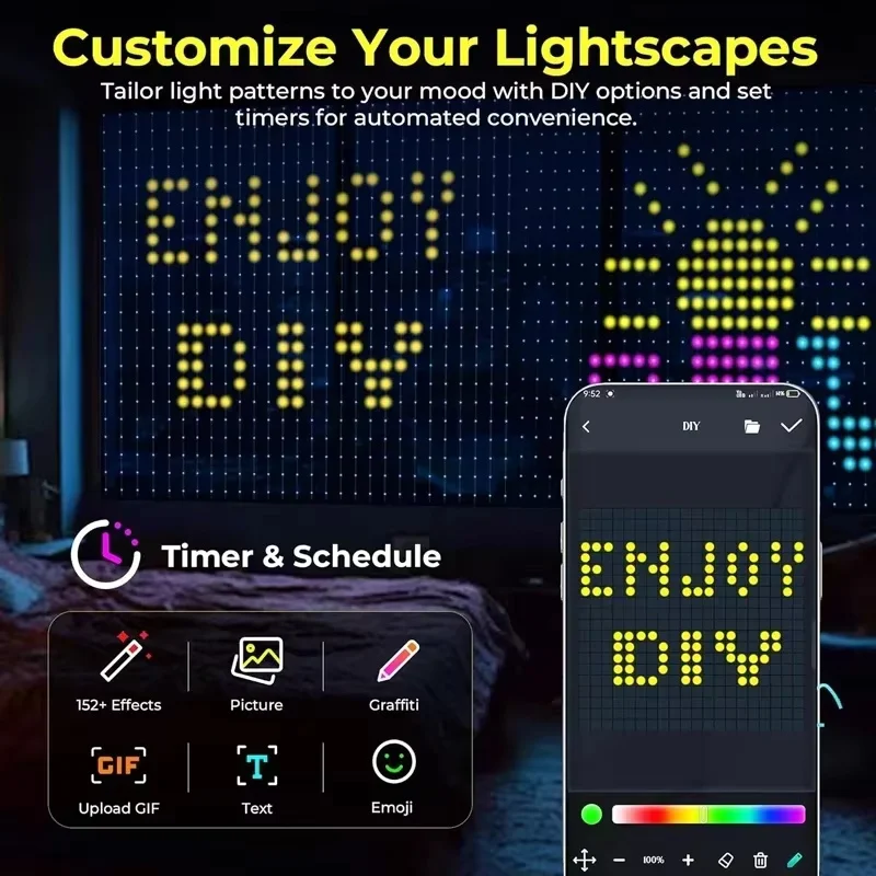 Slimme LED-gordijnverlichting  - Home Decor Free App recensie en prijs