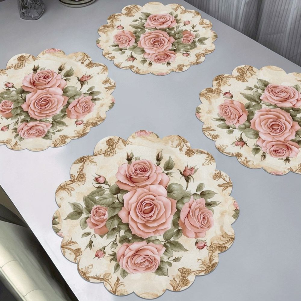 Geprinte linnen placemat met k - Linen Table Runner recensie en prijs
