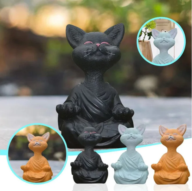 Meditatie Kat Sculptuur Tuinde - Home Decor Za recensie en prijs
