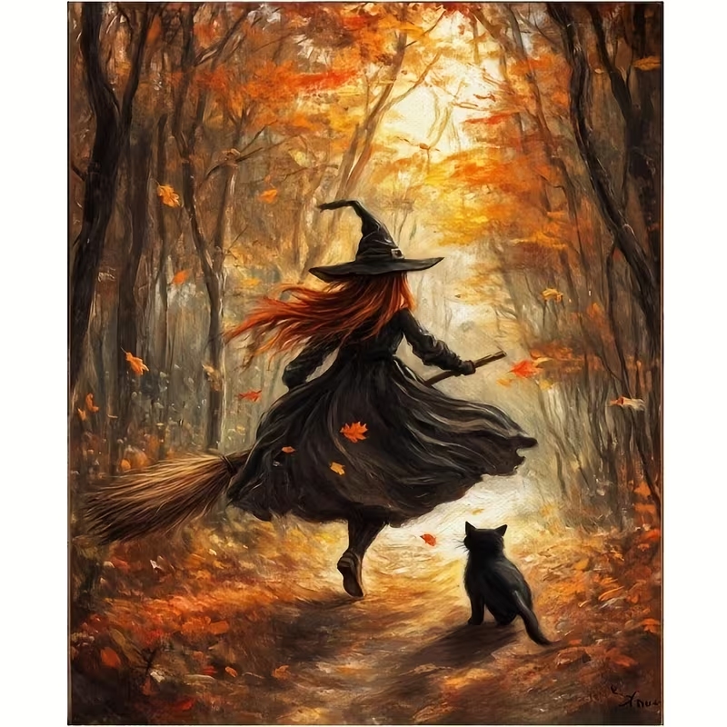 Retro Halloween Herfst Heks Op - Home Decor Theme recensie en prijs