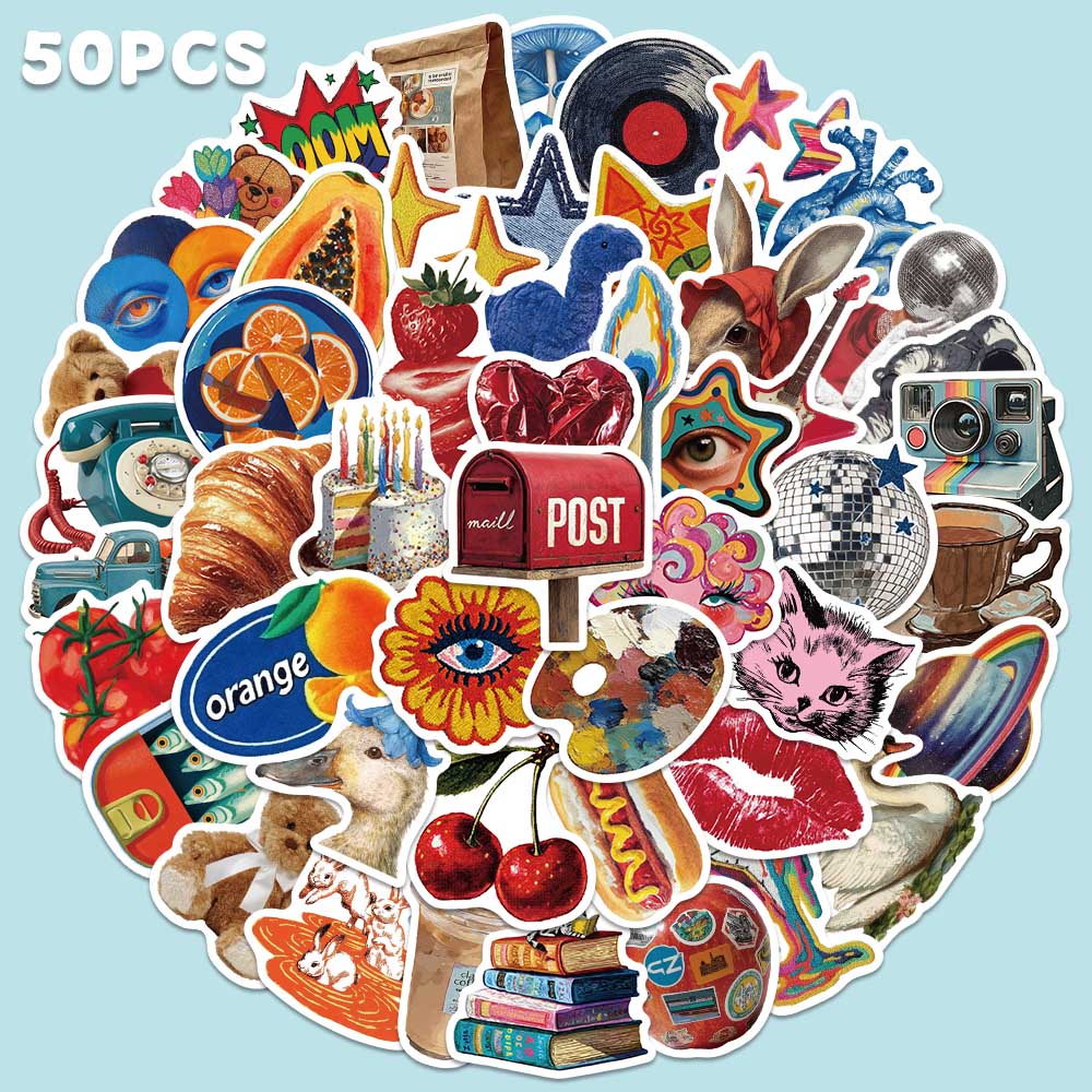 50 stks Vintage Y2K Sticker Mo - Home Decor Magazine recensie en prijs
